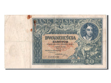 Banconote, Polonia, 20 Zlotych, 1931, 1931-06-20, MB+