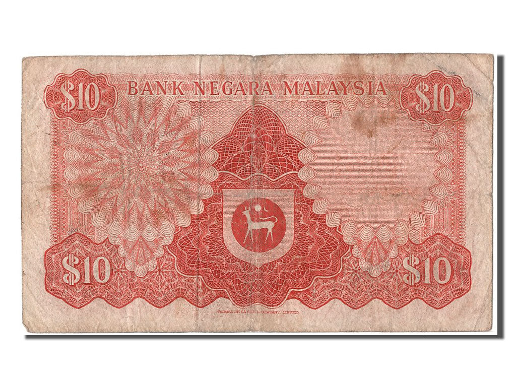 Malaysia, 10 Ringgit, KM #9a, VF(30-35), C/13 708238
