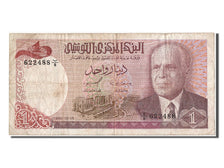 Banknote, Tunisia, 1 Dinar, 1980, 1980-10-15, VF(30-35)