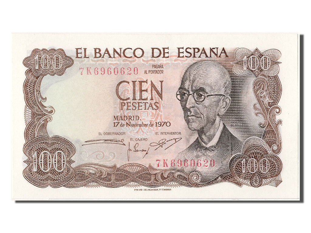 Banknote, Spain, 100 Pesetas, 1970, 1970-11-17, UNC(65-70)