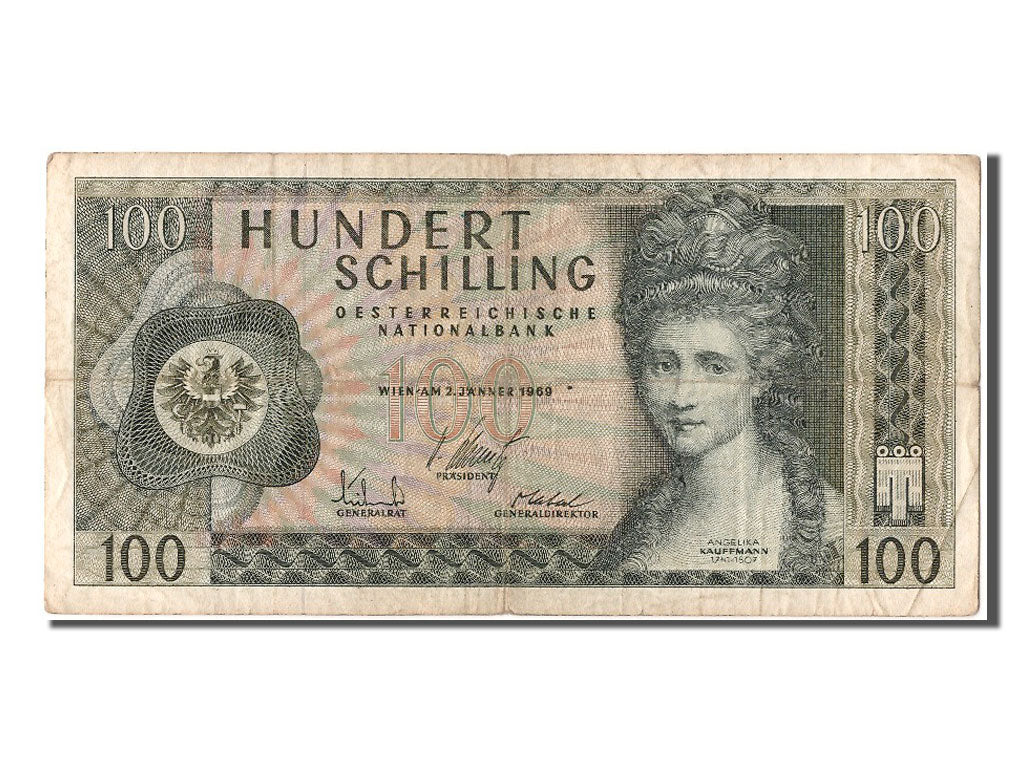 Banknot, Austria, 100 Schilling, 1969, 1969-01-02, VF(20-25)