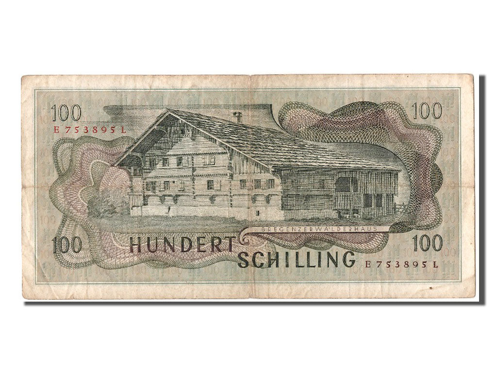 Banknot, Austria, 100 Schilling, 1969, 1969-01-02, VF(20-25)