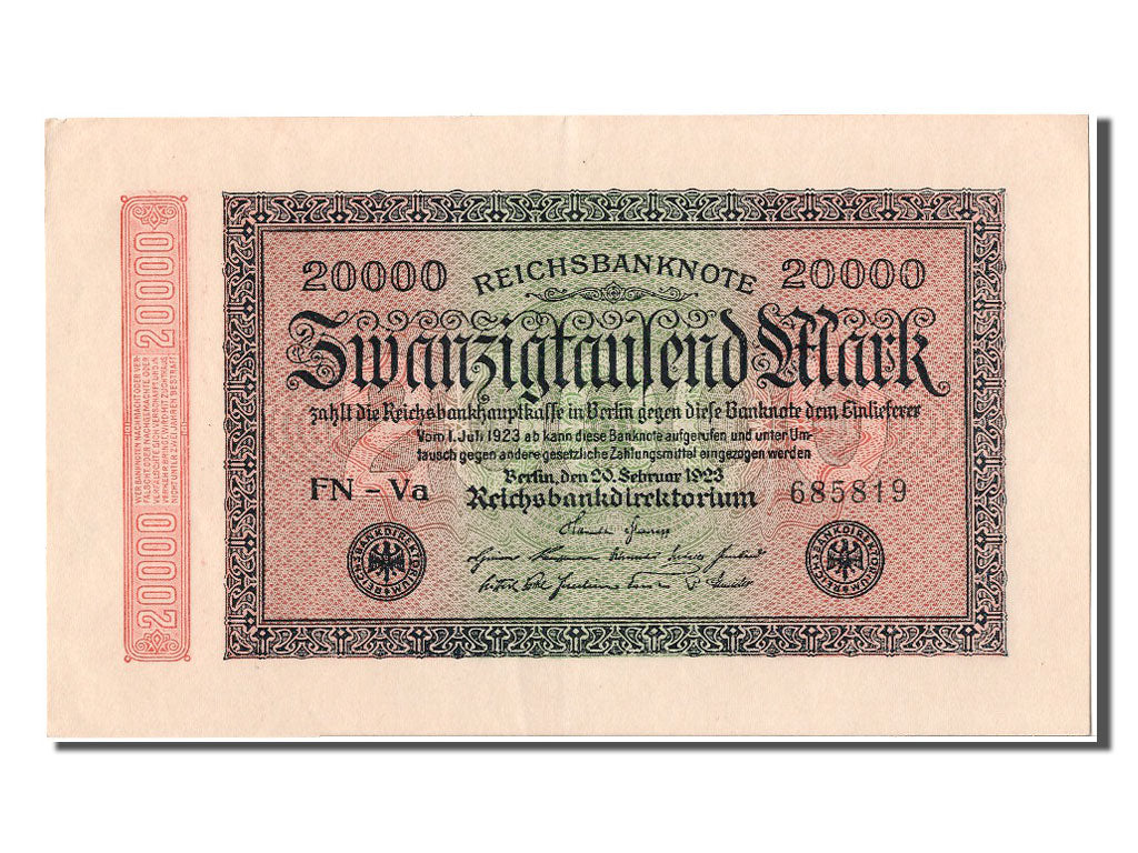 Banknote, Germany, 20,000 Mark, 1923, 1923-02-20, UNC(63)