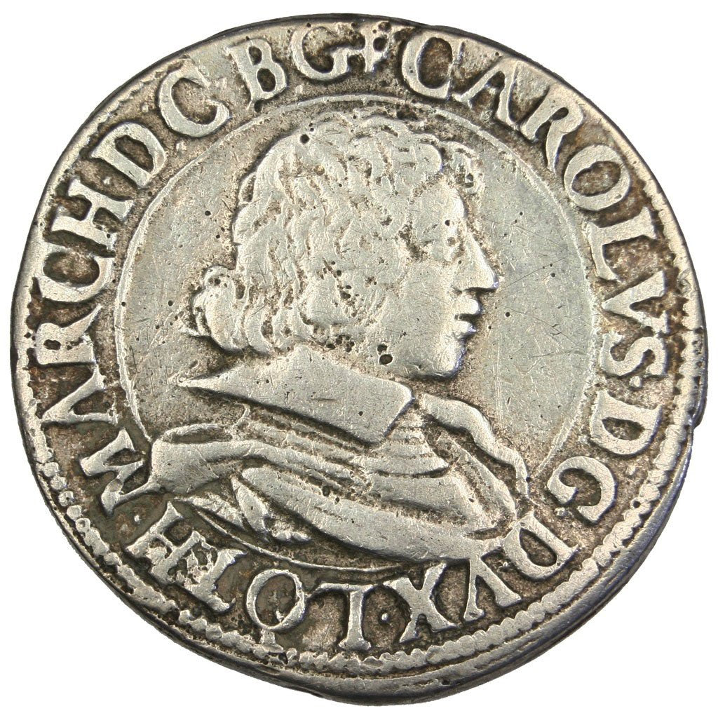 Stati tedeschi, LORRAINE, Karl III, Teston, 1629, Nancy, BB, Argento, Boudeau...