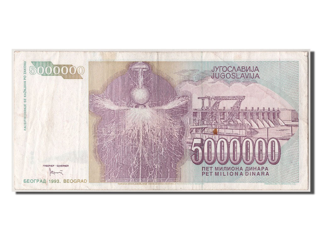 Banknote, Yugoslavia, 5,000,000 Dinara, 1993, EF(40-45)