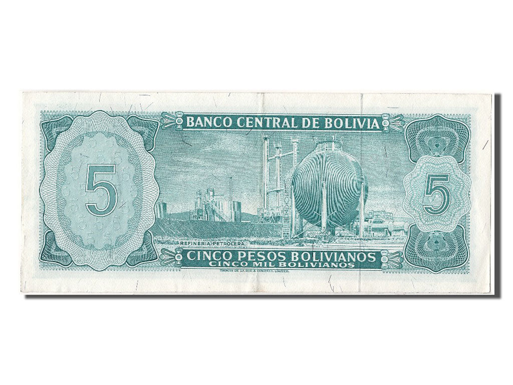 Bolivia, 5 Pesos Bolivianos, 1962, KM #153a, UNC(60-62), V 048832