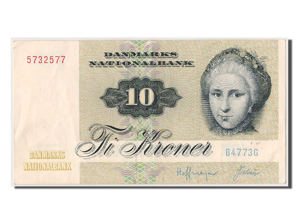 Denmark, 10 Kroner, 1972, KM #48g, AU(55-58), B4773G