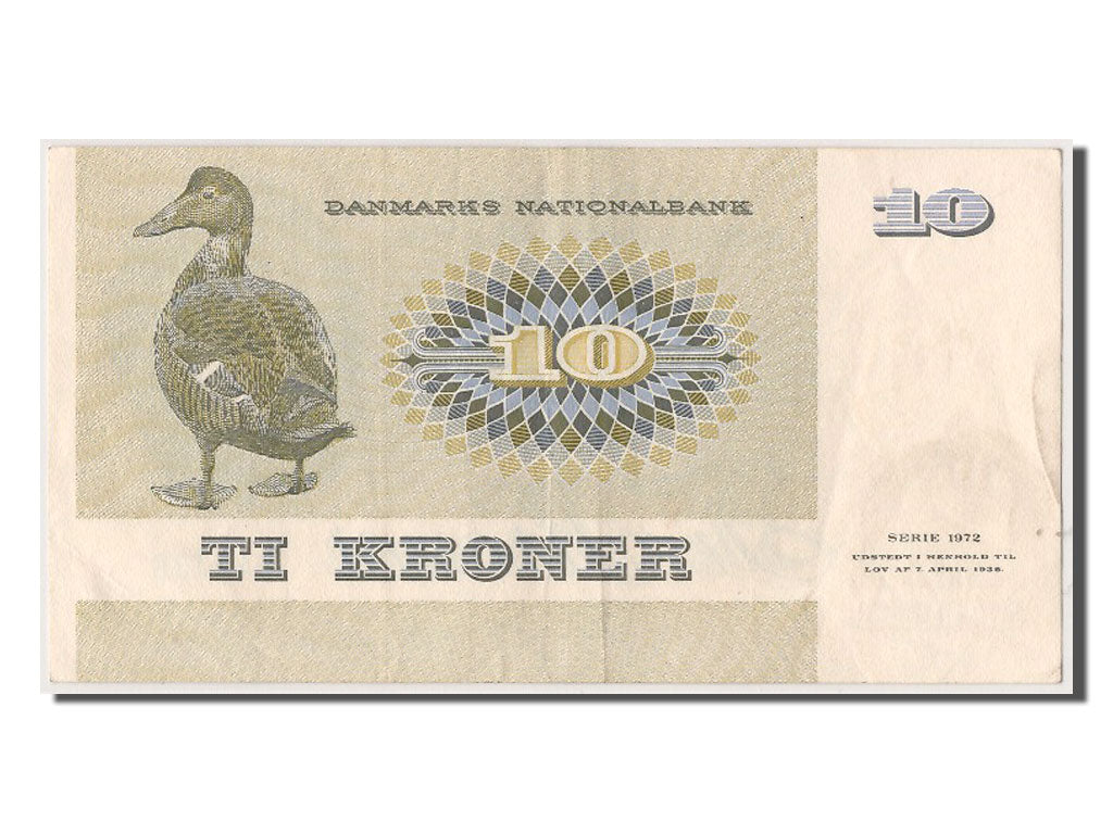 Denmark, 10 Kroner, 1972, KM #48g, AU(55-58), B4773G