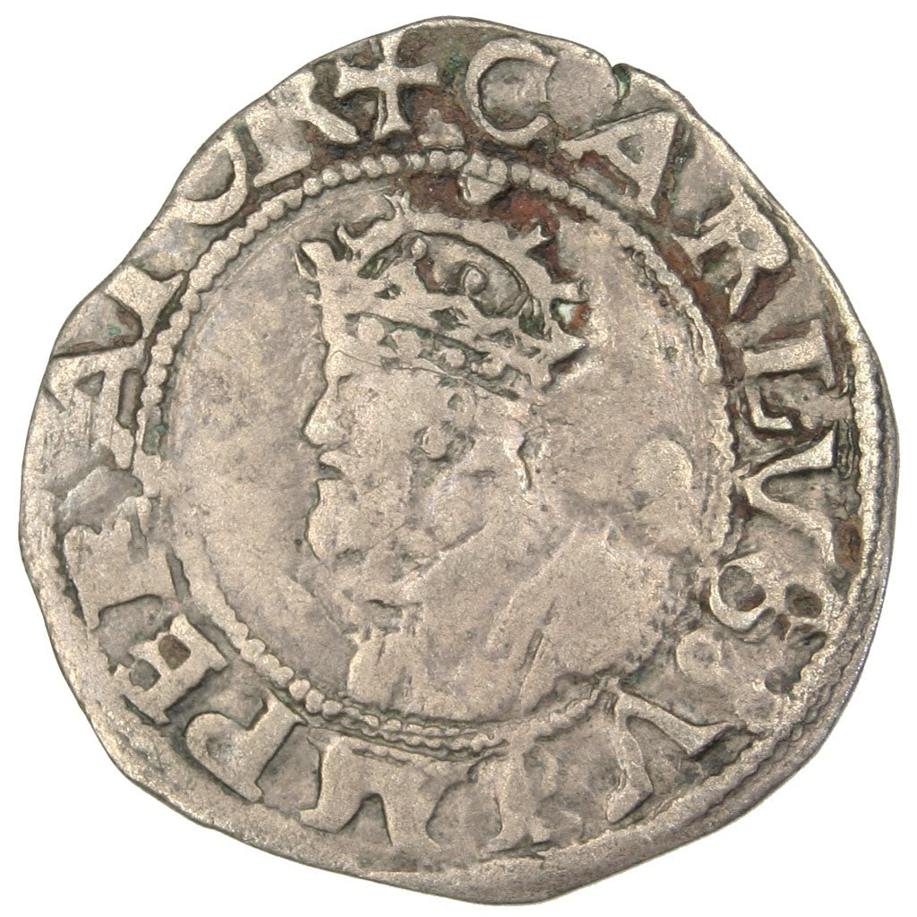 FRANCE, Demi Carolus, 1555, Besançon, EF(40-45), Silver, Boudeau #1295, 0.71