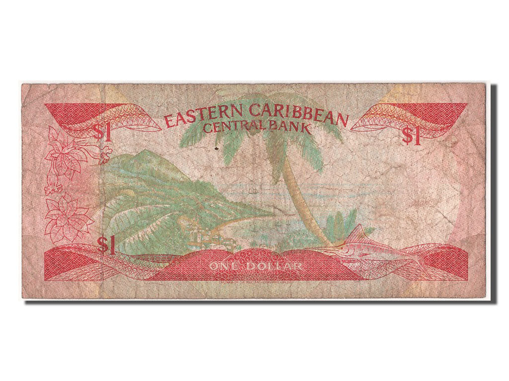 East Caribbean States, 1 Dollar, KM #21a, VF(20-25), A192728A