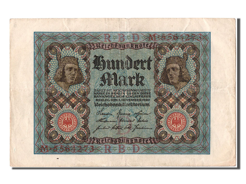 Germany, 100 Mark, 1920, KM #69a, 1920-11-01, EF(40-45), M5564273