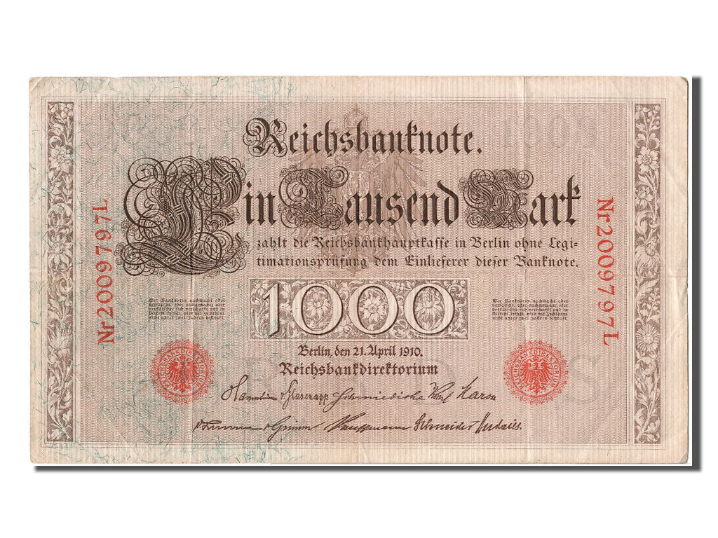 Banknote, Germany, 1000 Mark, 1910, 1910-04-21, AU(50-53)