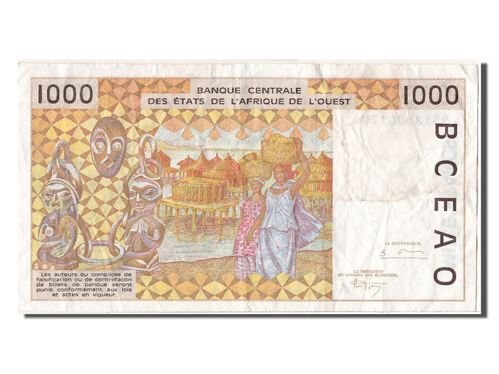 West African States, 1000 Francs, 1995, KM #111Ae, EF(40-45), 9513500179