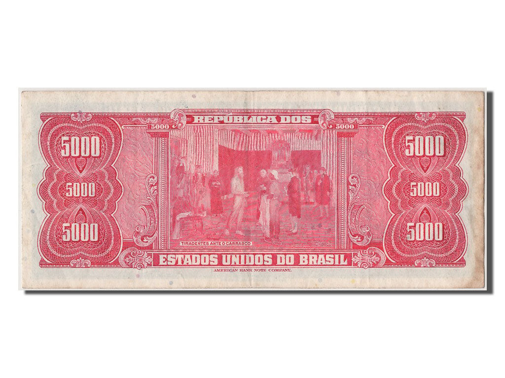 Brazil, 5 Cruzeiros Novos on 5000 Cruzeiros, KM #188b, EF(40-45), 1A 2268A...