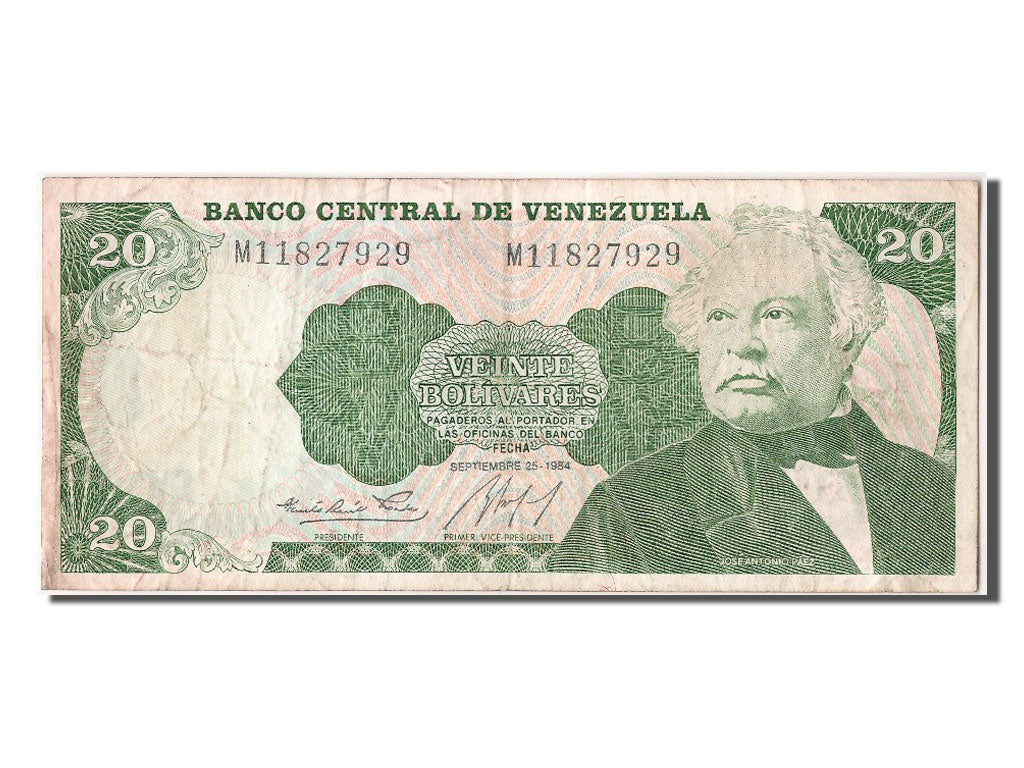 Geldschein, Venezuela, 20 Bolivares, 1984, 1984-09-25, S+