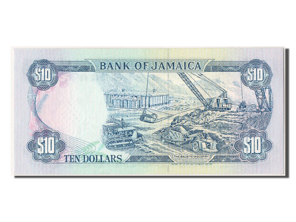 Jamaica, 10 Dollars, 1991, KM #71d, 1991-05-01, UNC(65-70), DG337246