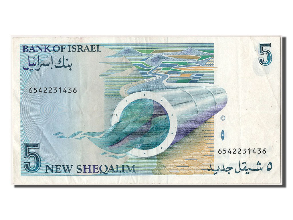 Banknote, Israel, 5 New Sheqalim, 1987, AU(55-58)