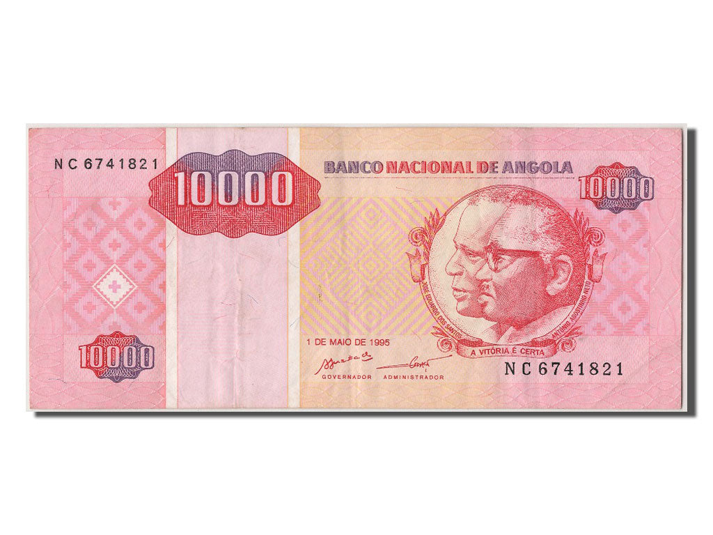 Angola, 10,000 Kwanzas Reajustados, 1995, KM #137, 1995-05-01, EF(40-45), NC...