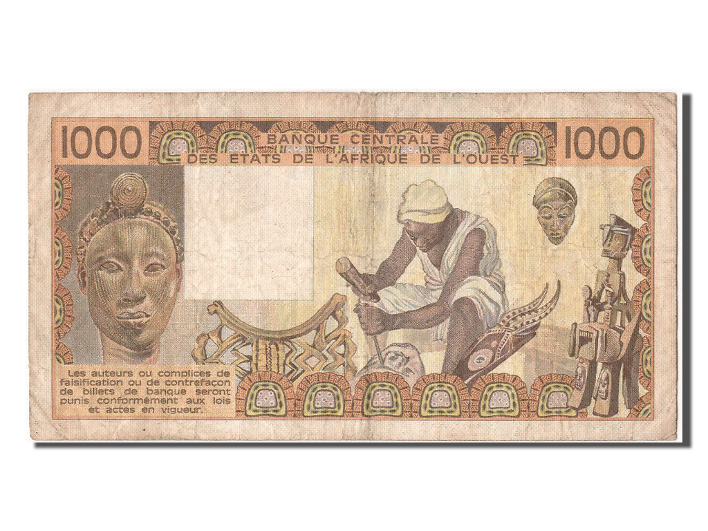 West African States, 1000 Francs, 1981, KM #707Kb, VF(30-35), K 782790 H005