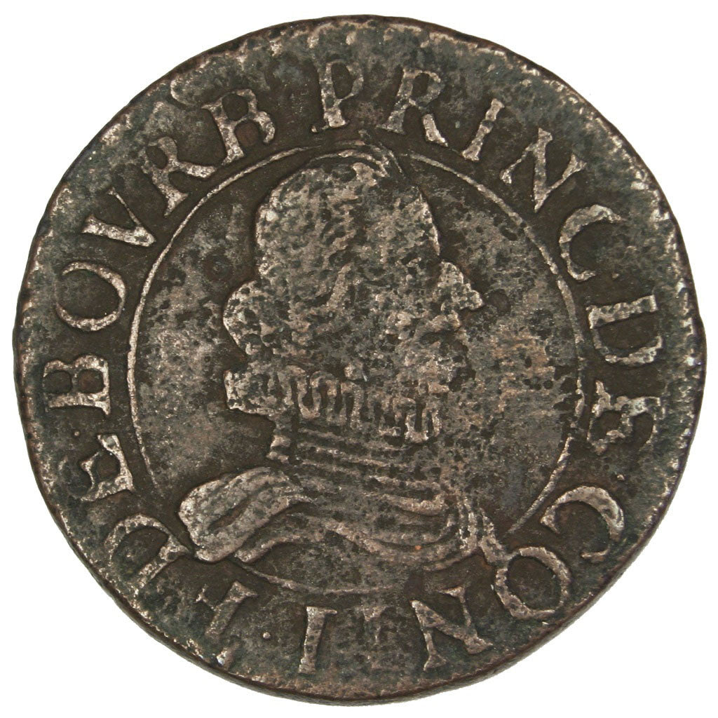 FRENCH STATES, 2 Deniers, Tournois, KM #5, VF(30-35), Copper, CGKL #654, 2.97