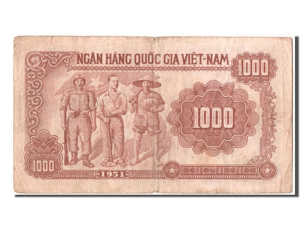 Viet Nam, 1000 D<ox>ng, 1951, KM #65a, VF(20-25), AB 0830445