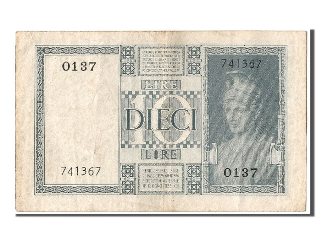 Italia, 10 Lire, 1935, 1935-06-18, BB