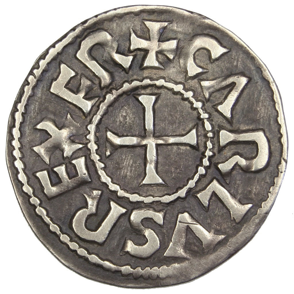 FRANCE, Denarius, Melle, AU(50-53), Silver, Prou #699, Depeyrot #627, 1.67
