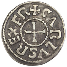 FRANCE, Denarius, Melle, AU(50-53), Silver, Prou #699, Depeyrot #627, 1.67
