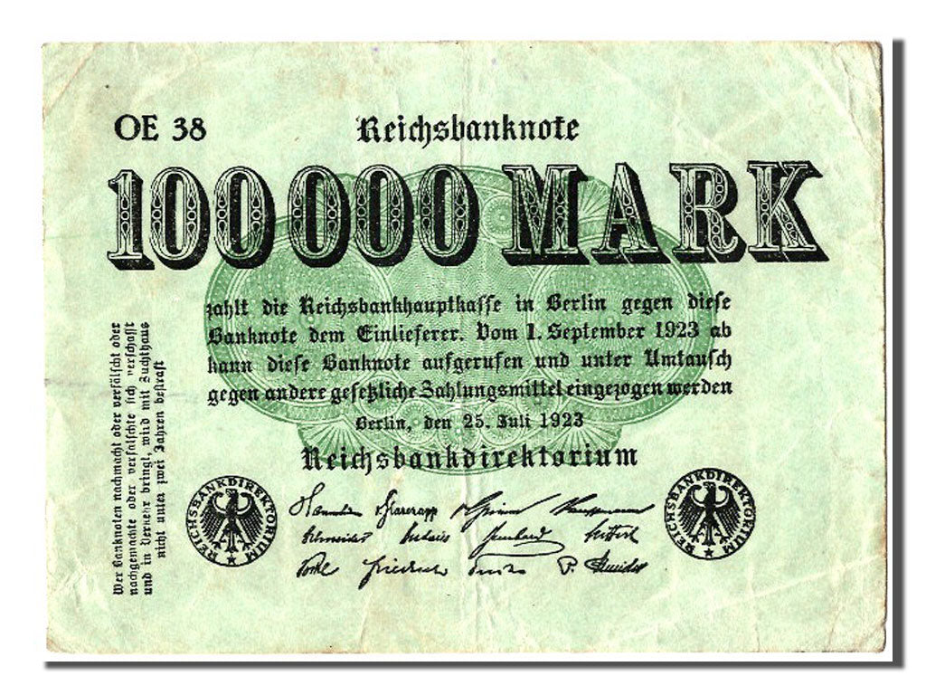 Banknote, Germany, 100,000 Mark, 1923, 1923-07-25, AU(50-53)