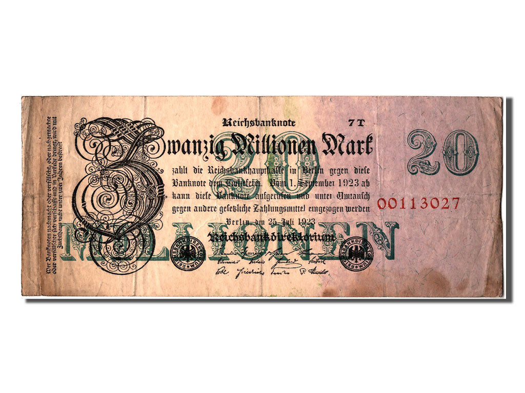 Banknote, Germany, 20 Millionen Mark, 1923, 1923-07-25, EF(40-45)