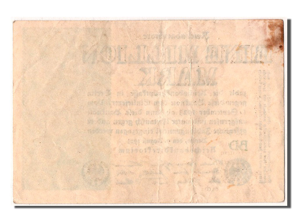 Banknote, Germany, 1 Million Mark, 1923, 1923-08-09, EF(40-45)