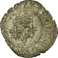 Frankrijk, Charles VI, Gros dit "Florette", 1419-1420, Mâcon, Billon, ZF