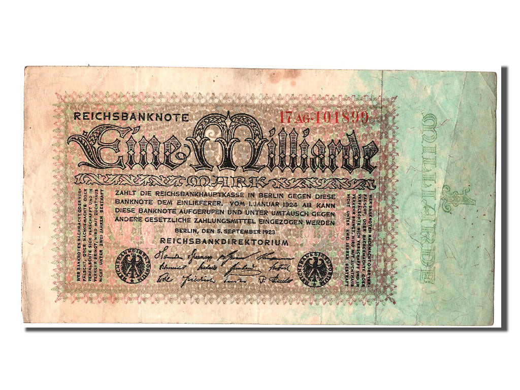 Banknote, Germany, 1 Milliarde Mark, 1923, 1923-09-05, VF(30-35)