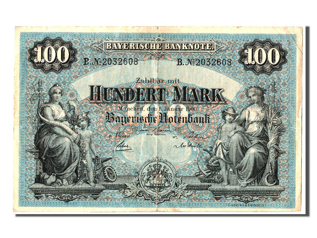 German States, 100 Mark, 1900, KM #S922, 1900-01-01, EF(40-45), 2032608