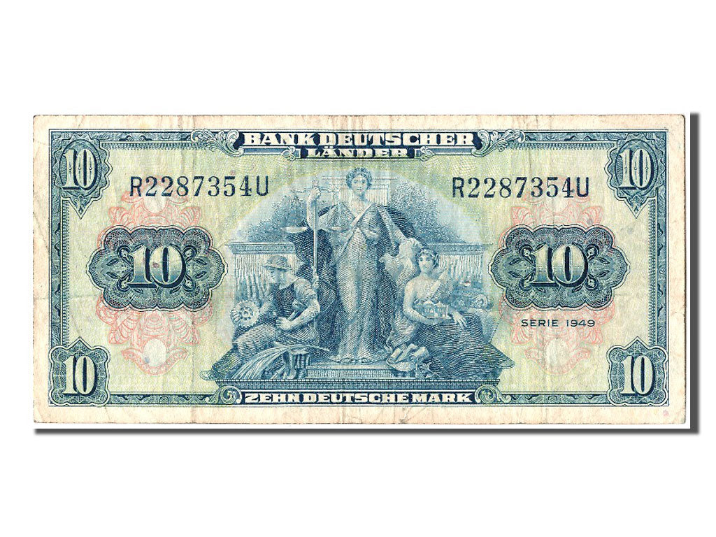 Banknote, GERMANY - FEDERAL REPUBLIC, 10 Deutsche Mark, 1949, 1949-08-22