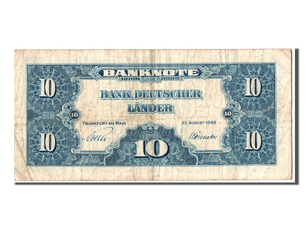 Banknote, GERMANY - FEDERAL REPUBLIC, 10 Deutsche Mark, 1949, 1949-08-22
