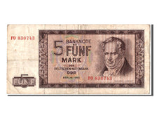 Billete, 5 Mark, 1964, República Democrática Alemana, BC+