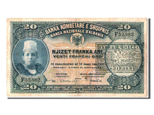 Albania, 20 Franka Ari, KM #12b, EF(40-45), F52882