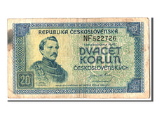 Czechoslovakia, 20 Korun, KM #61a, VF(20-25), NF522726