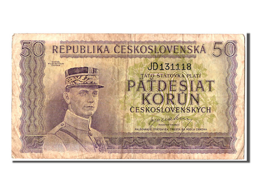 Czechoslovakia, 50 Korun, KM #62a, EF(40-45), JD 131118