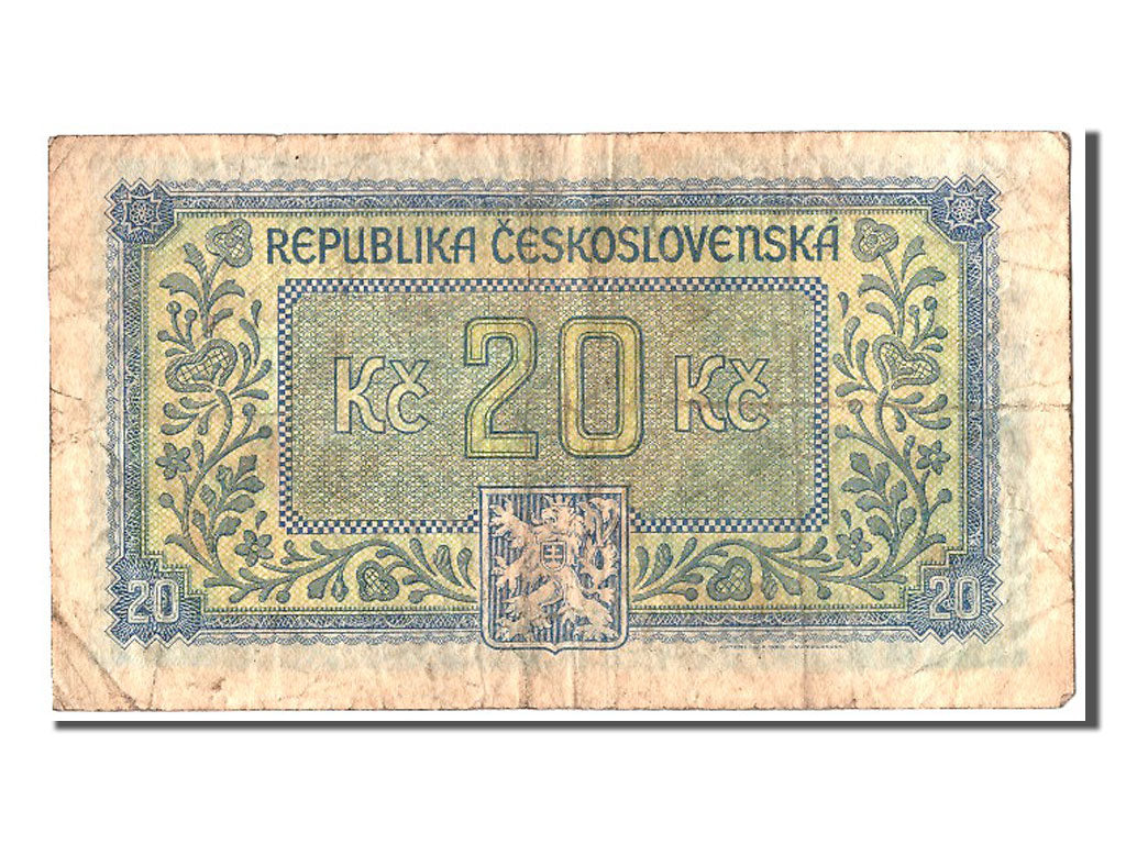 Czechoslovakia, 20 Korun, KM #61a, VF(20-25), LR 049977