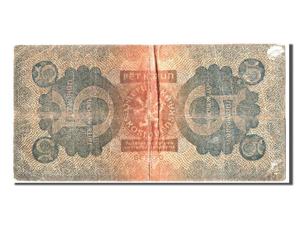 Czechoslovakia, 5 Korun, KM #15, 1921-09-28, VF(20-25)