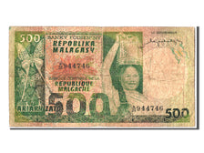 Madagascar, 500 Francs = 100 Ariary, KM #64a, VF(20-25), A/20 44746