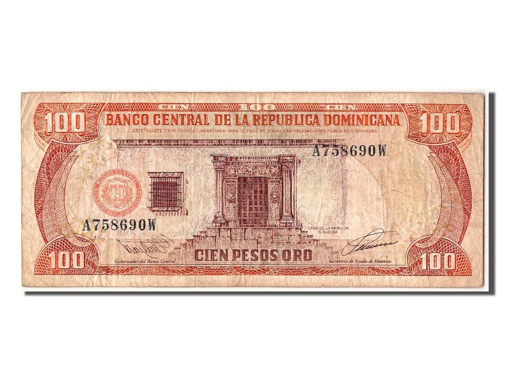 Dominican Republic, 100 Pesos Oro, 1993, KM #144a, VF(30-35), A758690W