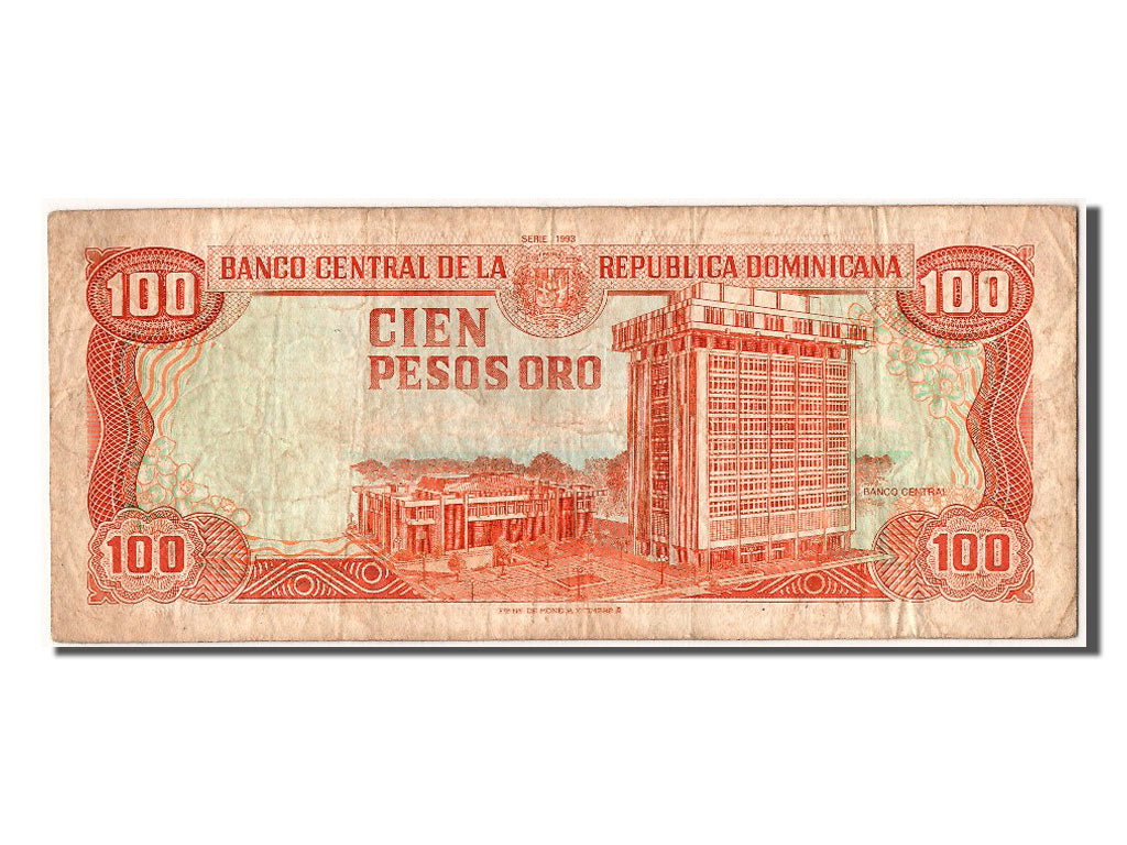 Dominican Republic, 100 Pesos Oro, 1993, KM #144a, VF(30-35), A758690W
