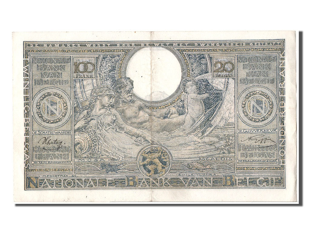 Belgio, 100 Francs-20 Belgas, 1943, 1943-07-14, SPL