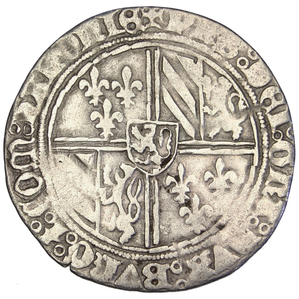 FRANCE, Double Gros, Valenciennes, EF(40-45), Silver, Boudeau #2147, 2.83