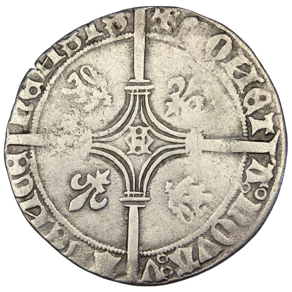 FRANCE, Double Gros, Valenciennes, EF(40-45), Silver, Boudeau #2147, 2.83
