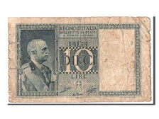 Italy, 10 Lire, 1939, KM #25c, VF(20-25), 0665 097819