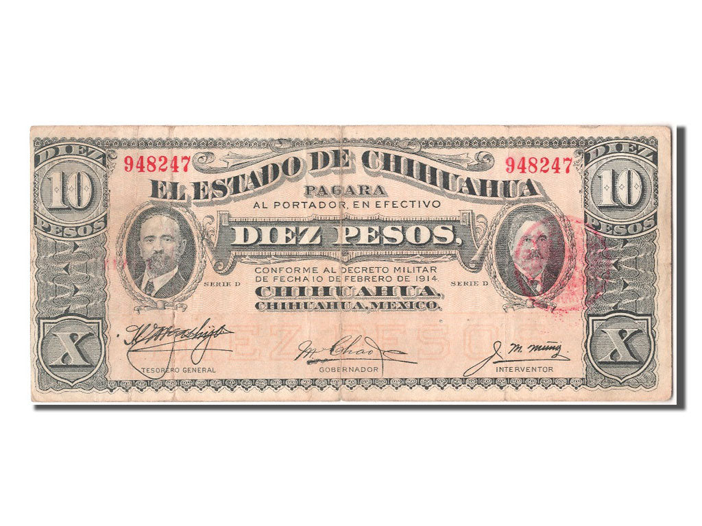 Mexico - Revolutionary, 10 Pesos, 1914, KM #S533c, 1914-02-10, EF(40-45), 948247